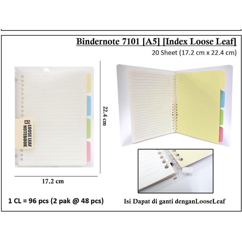 Binder Transparan Slim Smart Ring File Binder A5