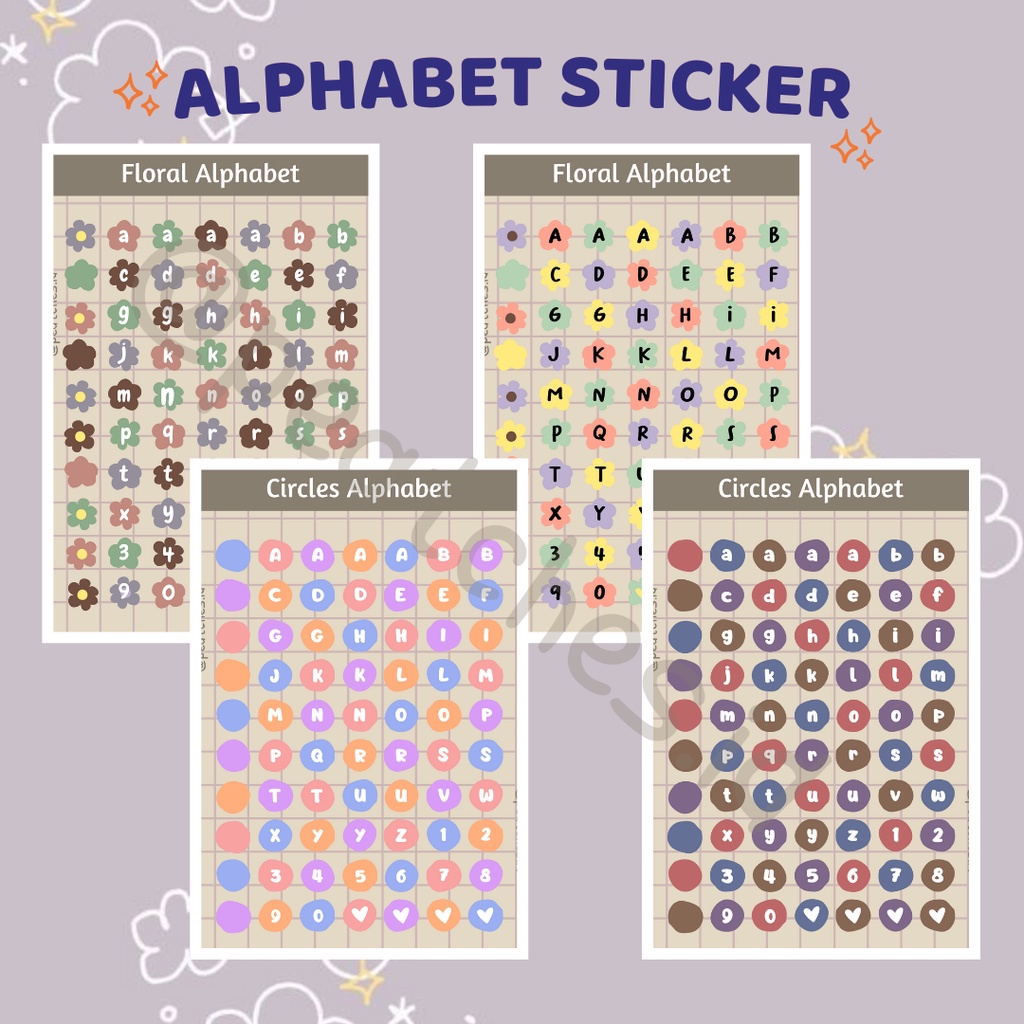 

STICKER ALPHABET / STICKER AESTHETIC / DECO STICKER