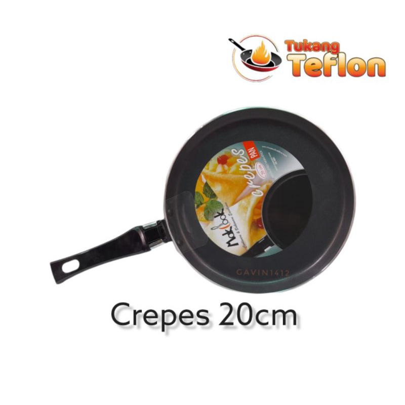 Makcook Crepes pan 20cm / Teplon crepes 20 cm / teplon / teflon anti lengket / teplon makcook 20cm