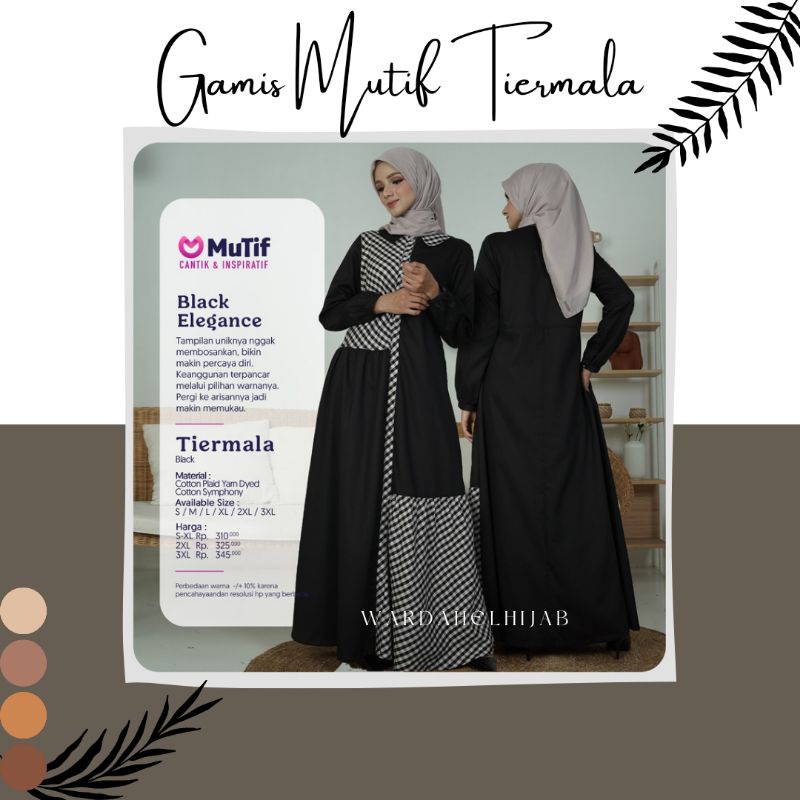 GAMIS MUTIF TIERMALA BLACK