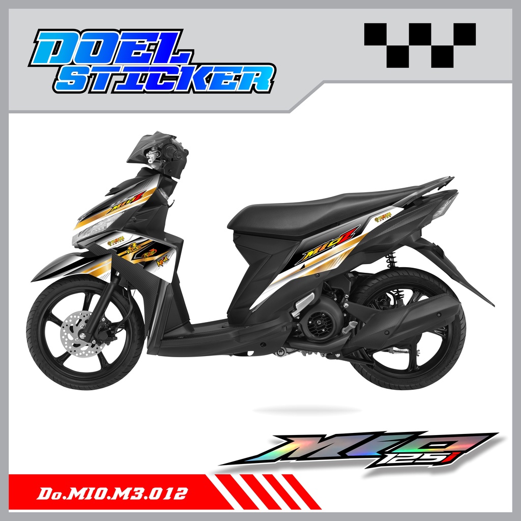 Sticker Striping Mio M3 , Mio Z , Mio 125 List Variasi Hologram pelangi,Crome Doel 012