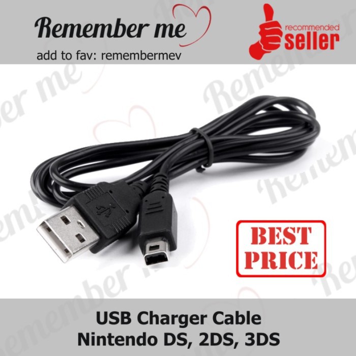 Produk Eksklusif Kabel Data USB Charger Nintendo DS DSi LL 3DS 3DSXL Diskon