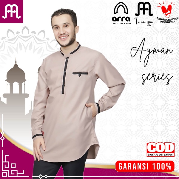 Baju Koko Pria Dewasa Original Arra Ayman Baju Koko Kurta Pakistan Lengan Panjang Baju Muslim Pria K