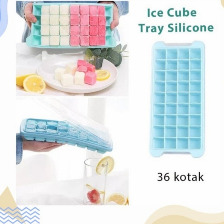 Cetakan es batu 36 kotak silikon ice cube