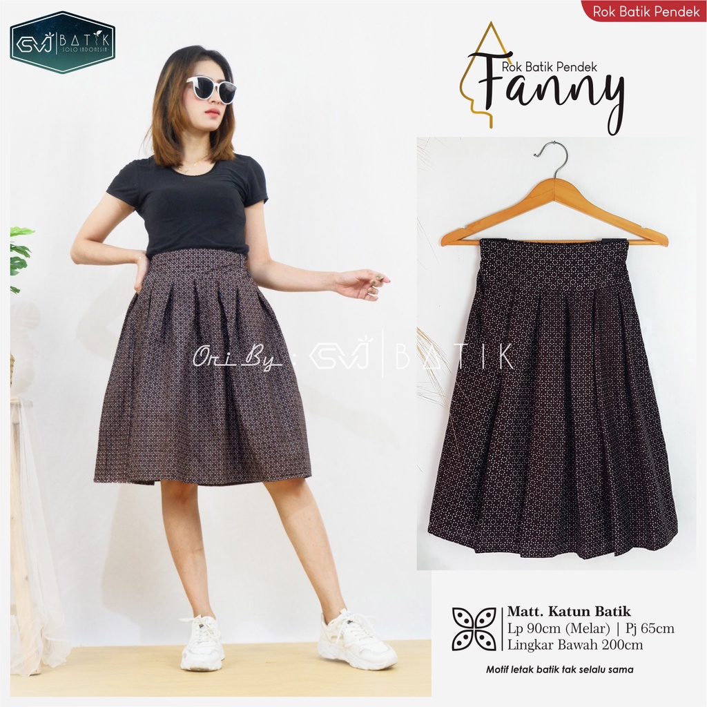 ROK BATIK MIDI PENDEK AGNI BAWAHAN BATIK WANITA TERKINI ORI SVJ MURAH ORIGINAL REALPICT