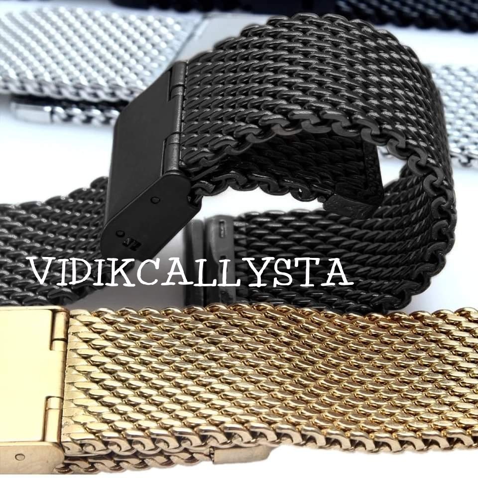 Strap Rantai Pasir Tali Jam Tangan Shark Mesh Strap 16mm 18mm 20mm 22mm 24mm