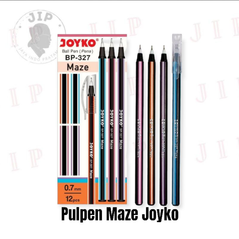 

Joyko Ball Pen Pulpen Pena Ulir Bolpoin 0.7 mm (Lusin) Tinta Hitam