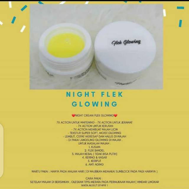 Night Cream FLek Glowing HR Beautycare