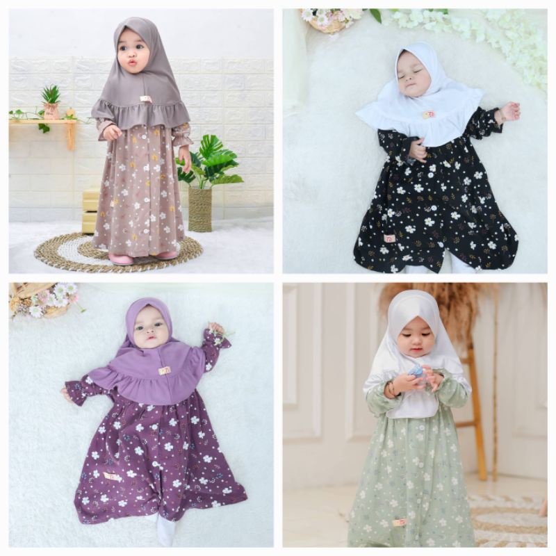 gamis bayi perempuan newborn annisa 4_12bln/1_2thn