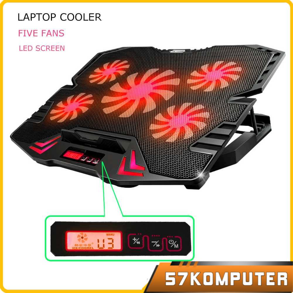 ICE FAN Cooling Pad Laptop 5 Kipas -  Murah Kipas Pendingin Laptop