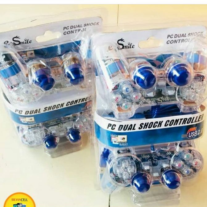 Joystick Laptop PC USB Double Dual Stick Transparan Analog Gaming Stik