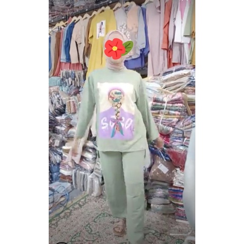 SETELAN SETCEL SIJISO VIRAL SLEBEW PREMIUM ATASAN BLOUSE