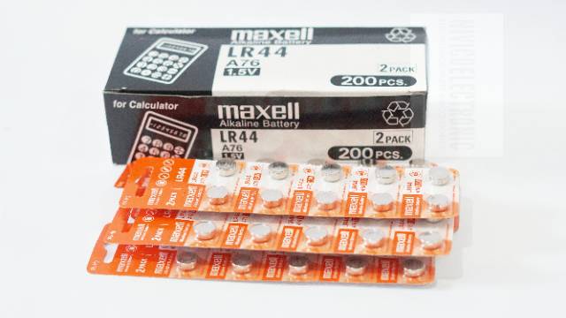 Baterai kancing MAXELL ALKALINE LR44