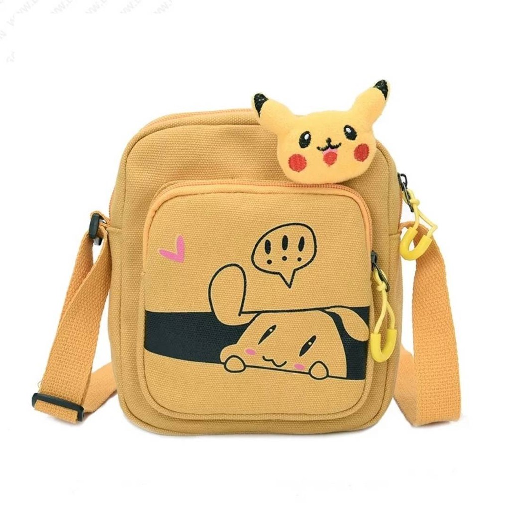Rya.id - TAS SELEMPANG ANAK POKEMON POLOS CASUAL STYLISH GAYA BARU POPULER REMAJA PEREMPUAN