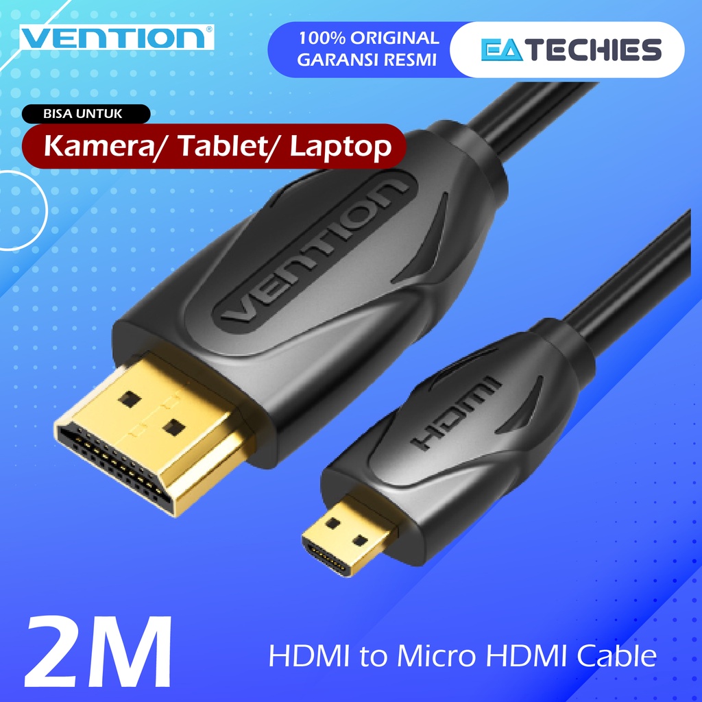 [1M - 3M] Vention Kabel HDMI to Micro HDMI v1.4 Full HD Kamera Tablet - D03