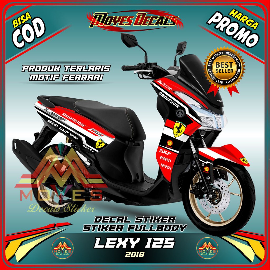 stiker lexi motif ferrari decal lexi motif ferrari striping lexi motif ferrari custom variasi