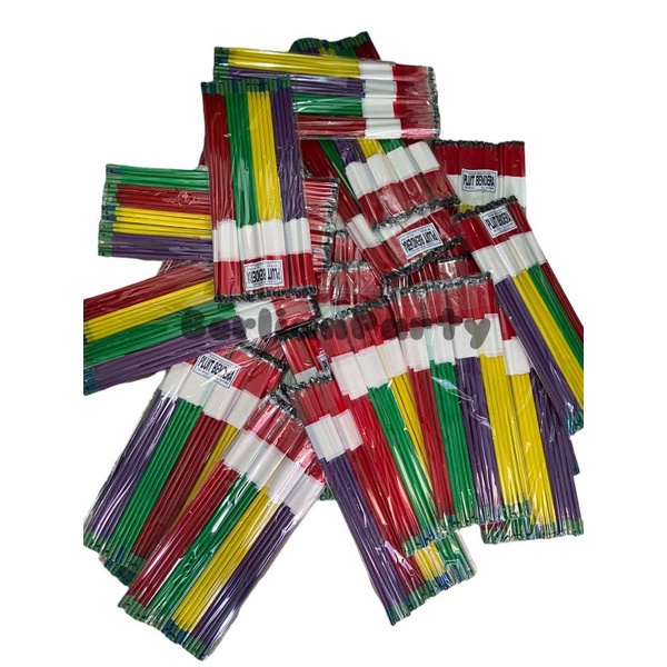 Bendera PLASTIK Merah Putih dengan TONGKAT TANGKAI GAGANG Pluit Bendera Sedotan