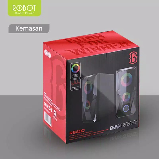 SPEAKER speker salon komputer ROBOT RS200 RGB FLOW LIGHTING EFFECT ORIGINAL