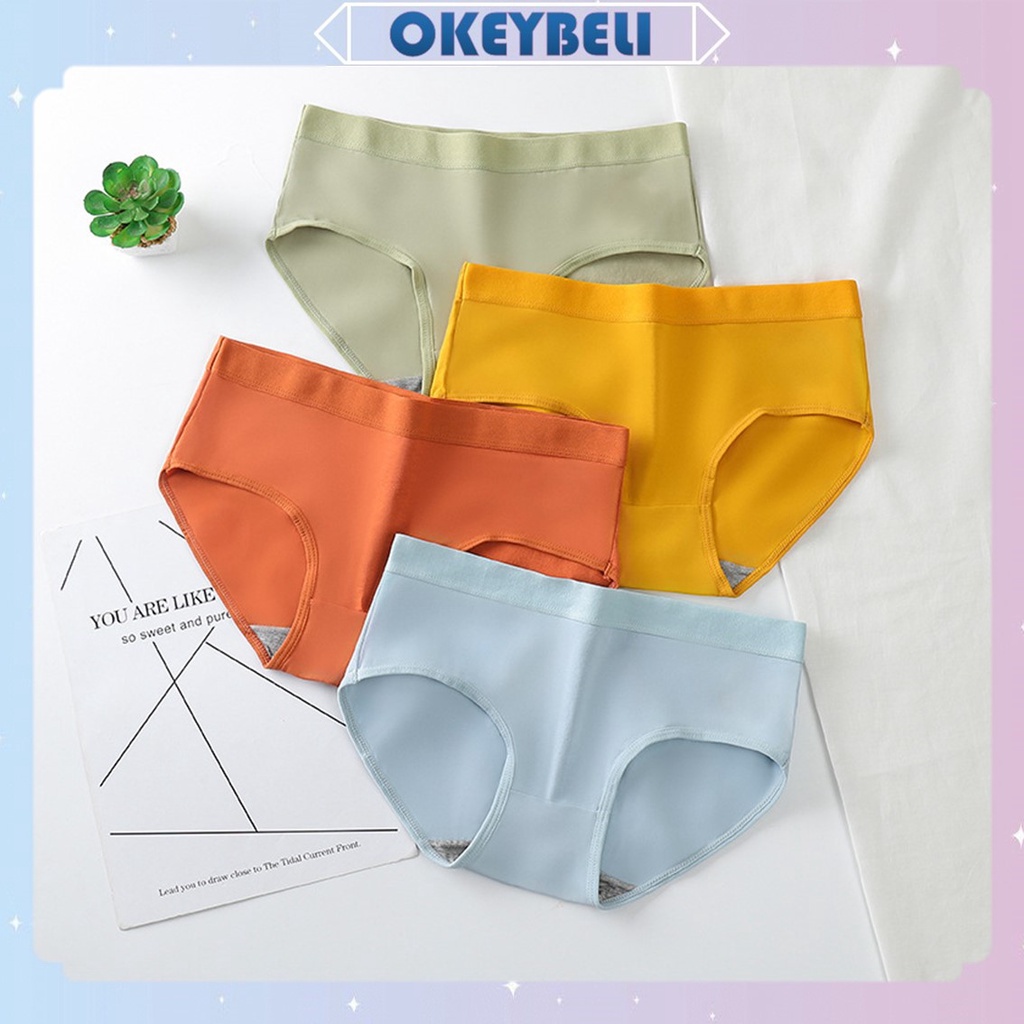 •OKEY BELI•CD501 Celana Dalam Wanita Underwear Cewek Polos Celana Dalam Sexy Gaya Korea Bahan Katun