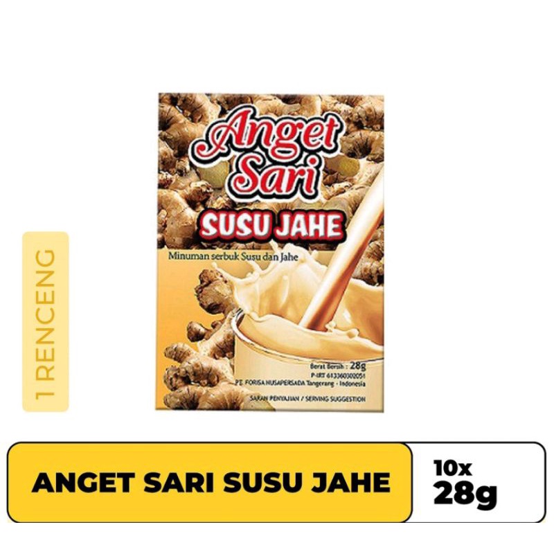 Anget Sari Susu Jahe 28gr (1 renceng isi 10.sachet)