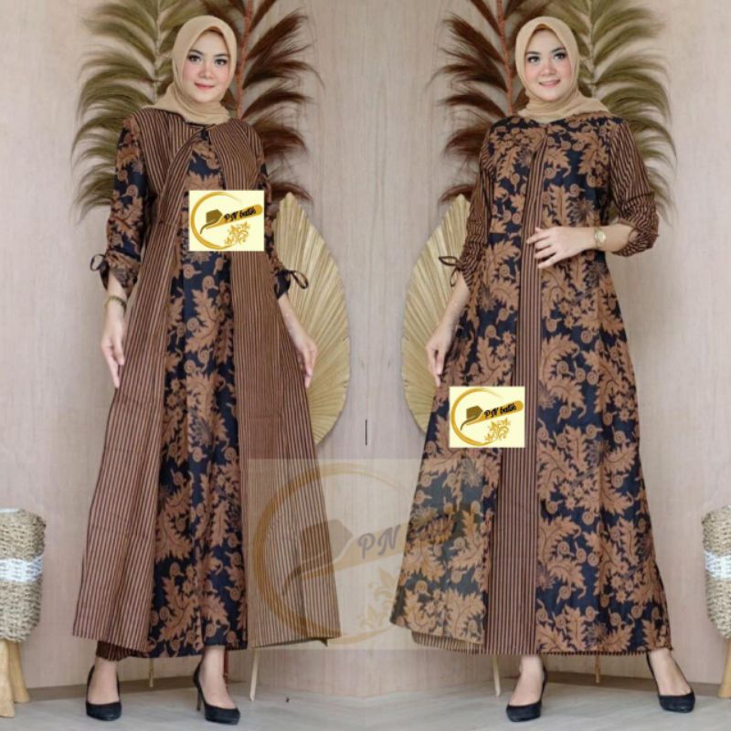 GAMIS BATIK CARDIGAN ASLI PEKALONGAN