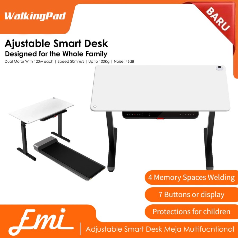 Kingsmith Adjustable Smart Desk - Meja Otomatis Naik Turun