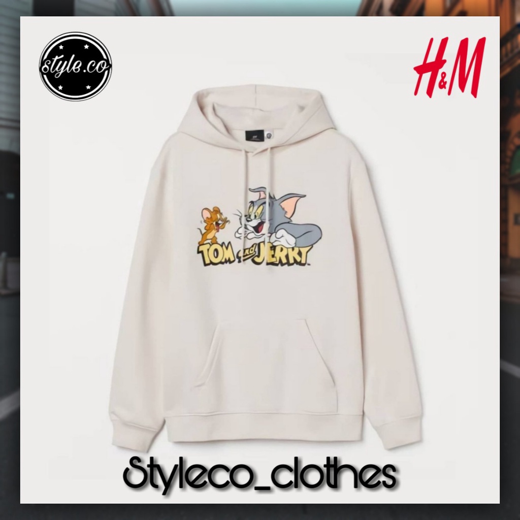 HOODIE H&M TOM AND JERRY CREAM ORIGINAL MURAH - HOODIE H&M TOM AND JERRY CREAM - HOODIE TOM AND JERR