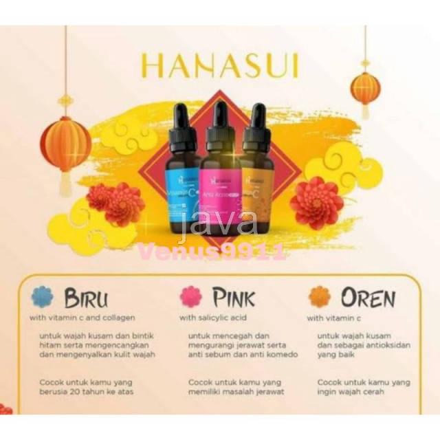 ❤️ HANASUI SERUM ❤️ GOLD VIT C COLLAGEN ANTI ACNE ORIGINAL 100%