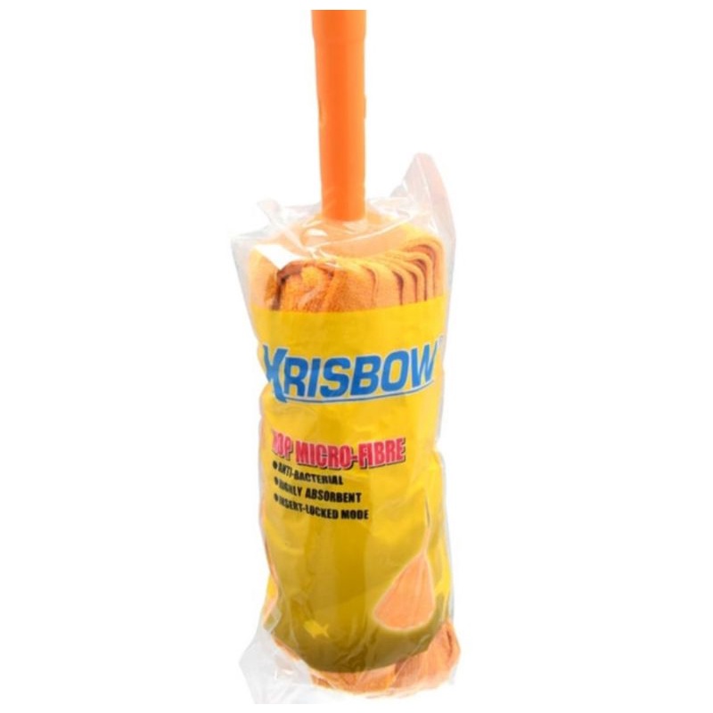 Krisbow Alat Pel Microfiber Bergagang - orange