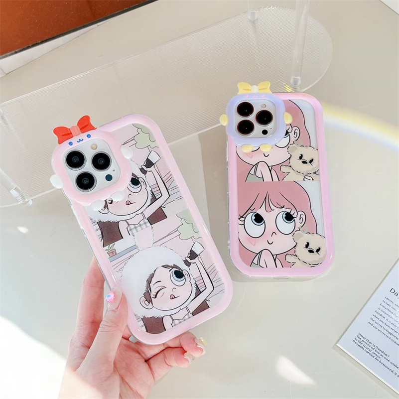 Soft Case Pelindung Bahan Silikon TPU Lensa 3D Shockproof Untuk iPhone 14 13 12 11 Pro Max X Xr Xs Max 7 8 6 6s Plus SE 2020