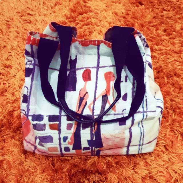 Canvas Painted Tote Bag