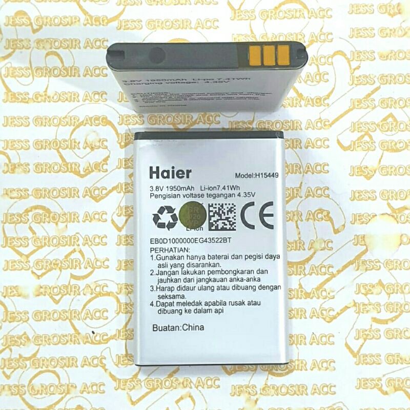 Baterai Battery Batere Original HAIER Smartfren Kode Batre H15449 Andromax PRIME , F17A1H 4G Lte