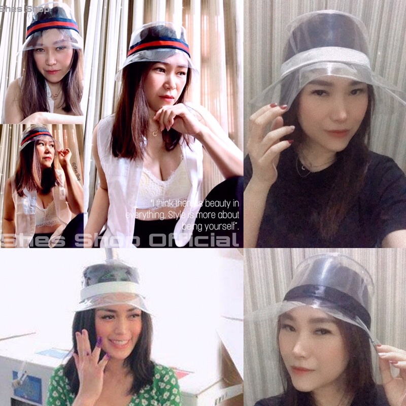 topi transparan bucket / topi fashion bening / topi hujan mika / bucket hat / rain hat