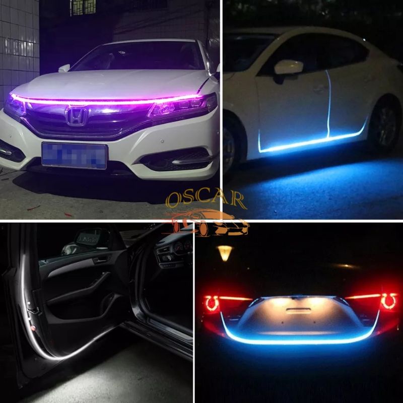 Lampu Alis LED Flexsibel 12v LED Slim Warterfroof Gepeng Lentur Tahan Panas Motor/Mobil