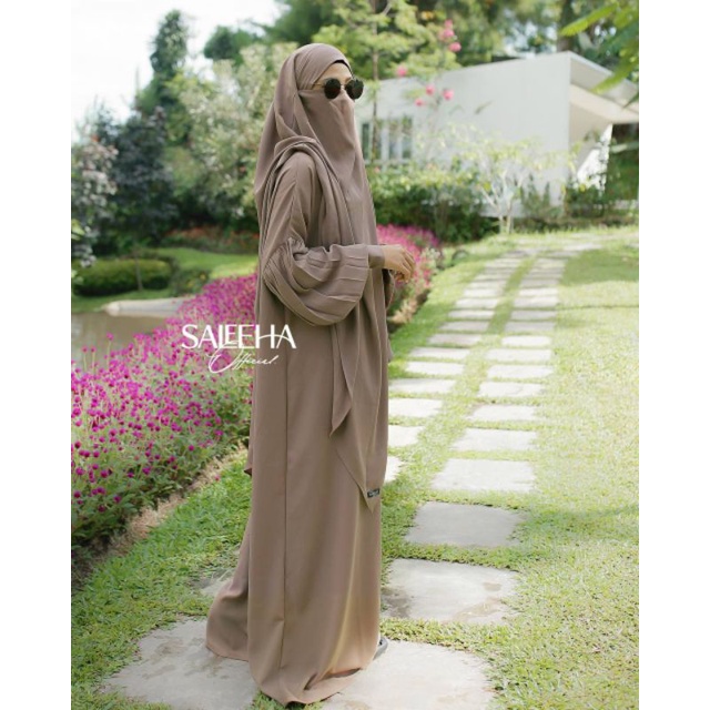 Abaya Azzahra Warna Coffee Milk Only Abaya By Saleeha