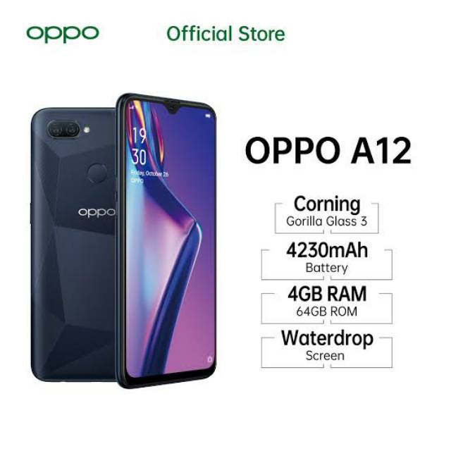 Oppo A12 baru ram 3/32gb garansi resmi