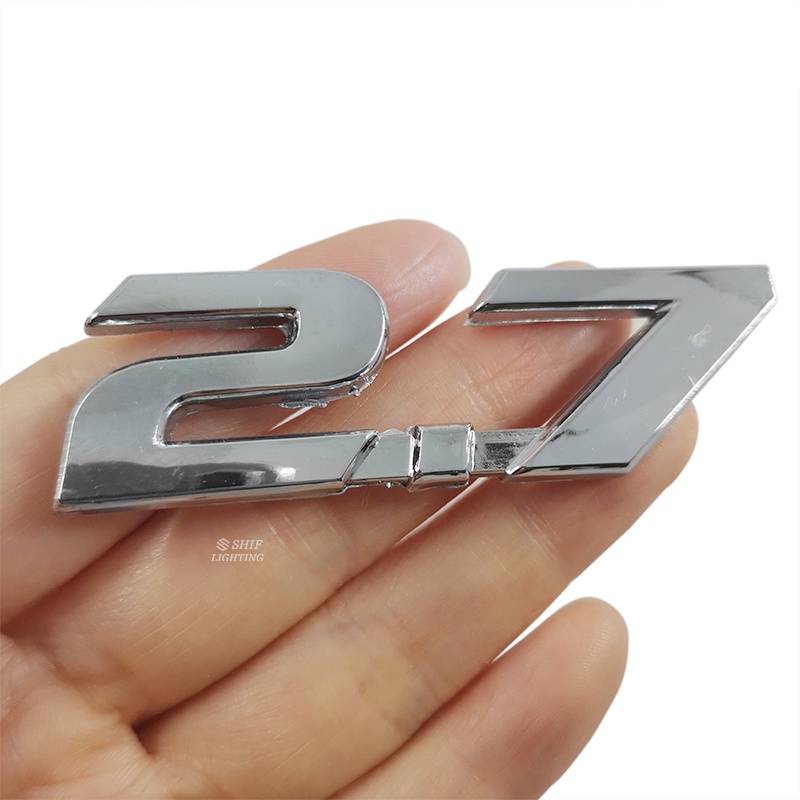 1pc Stiker Emblem / Badge Pengganti Bahan ABS 2.0 2.4 2.5 2.7 &quot;2.7&quot; 2.0 2.4 &quot;Untuk Mobil