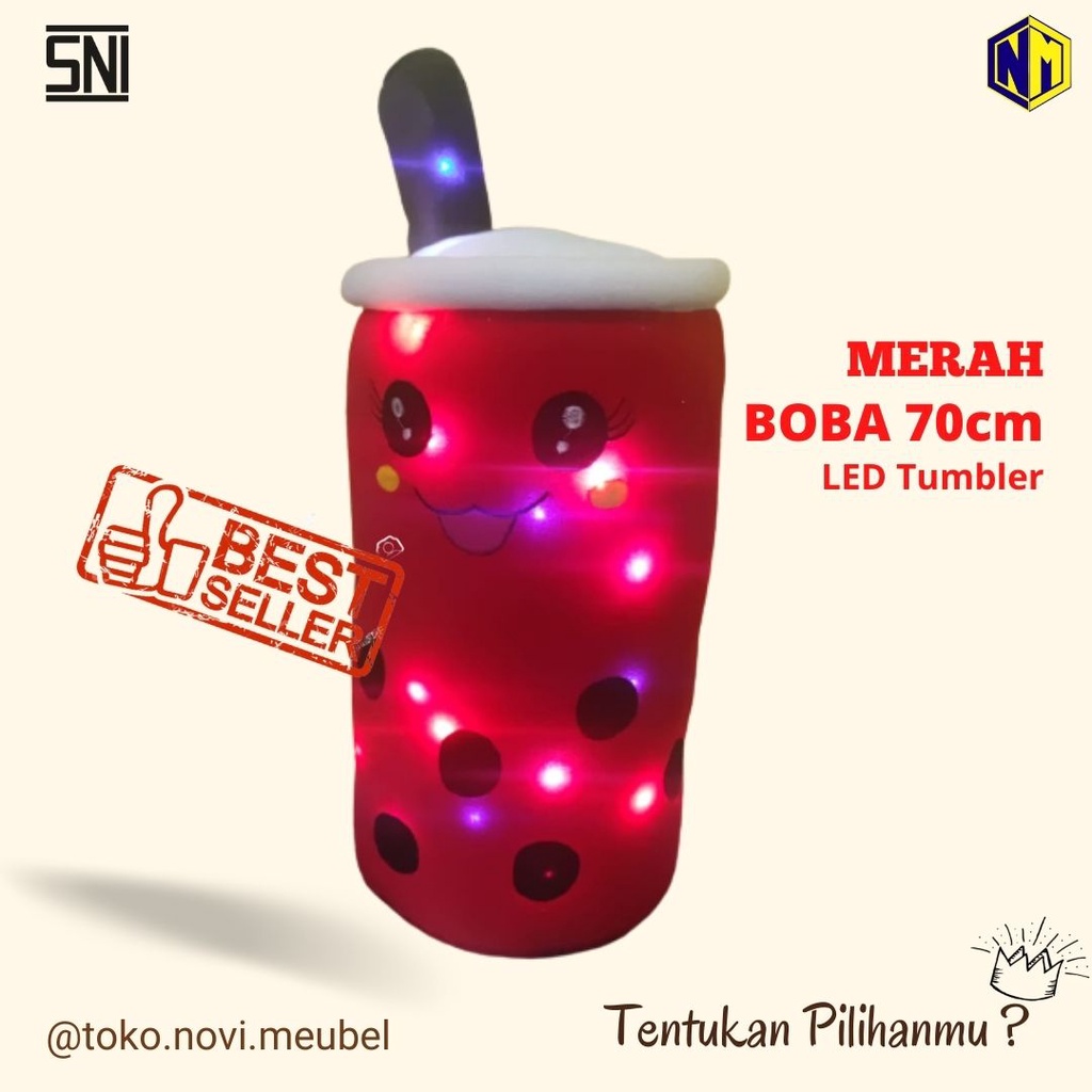 Boneka Boba Bantal Boba Giant Super Besar 70 cm LED SNI