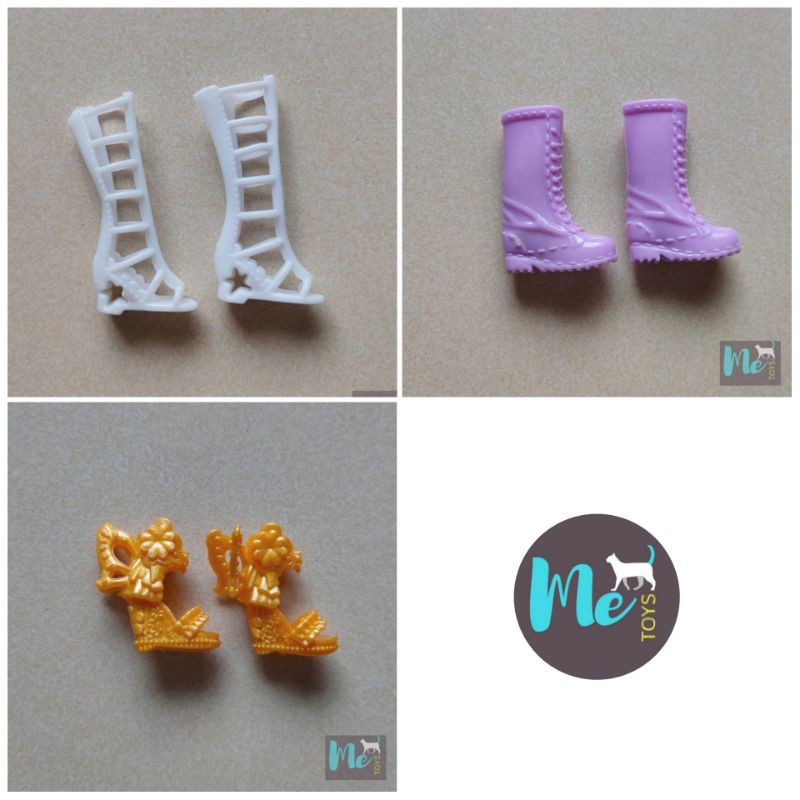sepatu Boots / Wedges untuk Barbie Kaki Jinjit