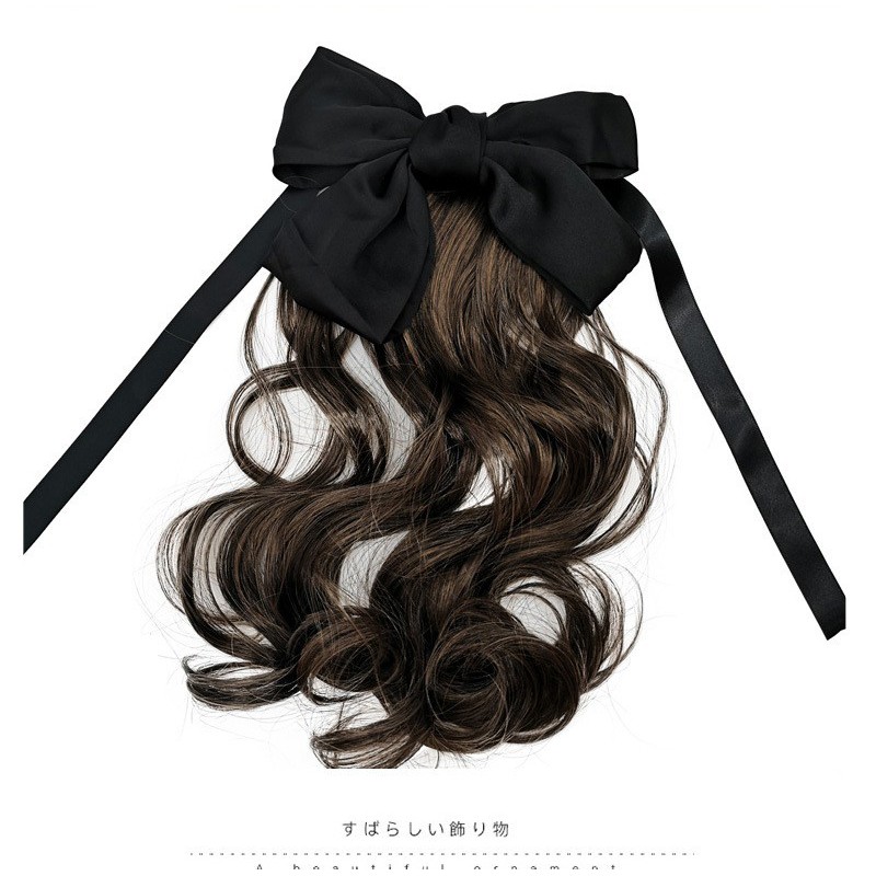 PBW PBC ponytail hair extension pita bow wavy curly kunciran ikat ekor