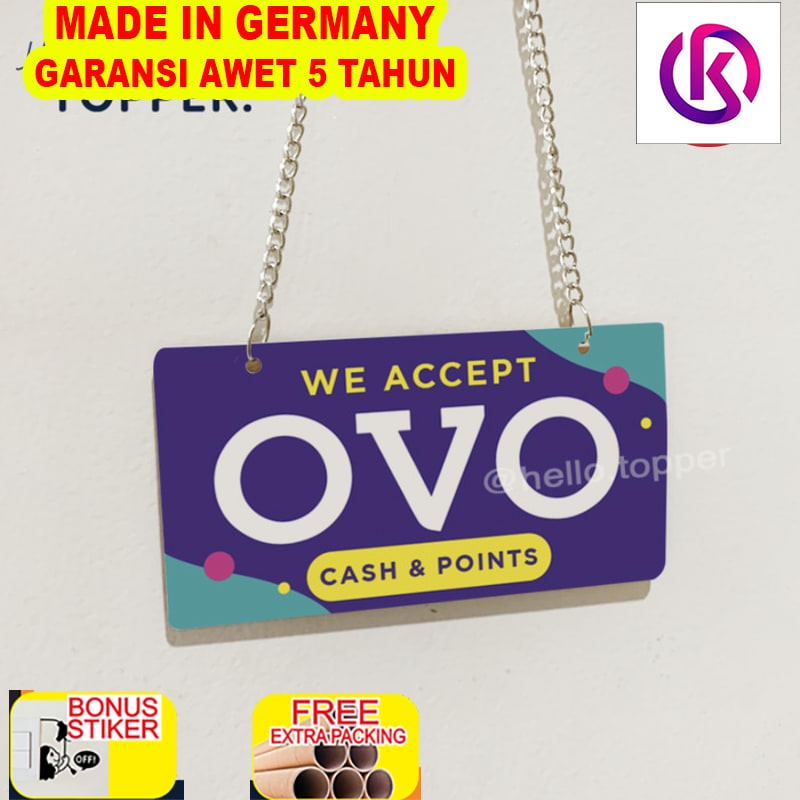 

Terlaris Sign OVO Payment Acrylic | Signage Label OVO | Sign Akrilik UV Print