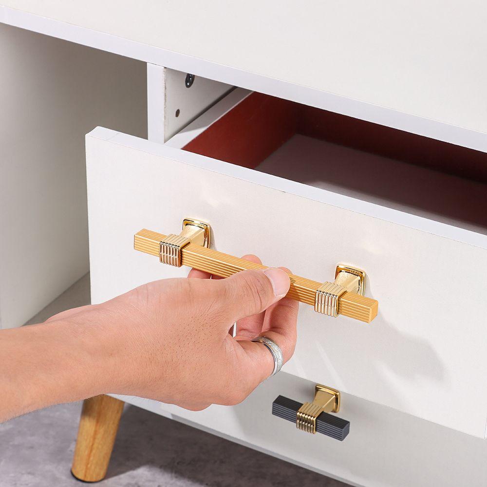 Suyo Furniture Hardware Handle High End Penyambungan Dua Warna Tarikan Laci Modern