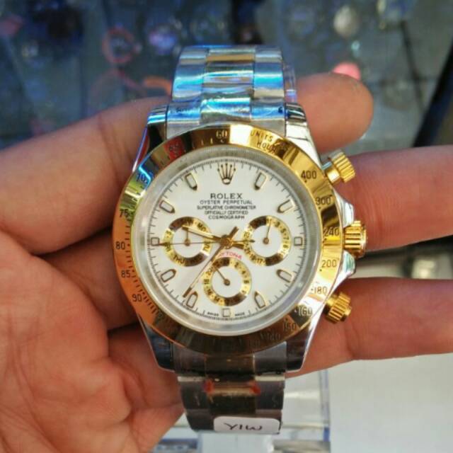 Jam tangan pria rolex daytona automatic chrono