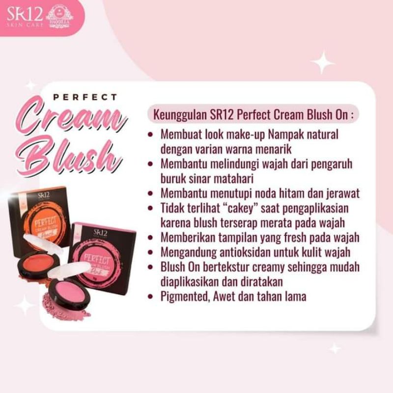 TERBARU CREAM BLUSH SR12 / CREAM BLUSH PINK / CREAM BLUSH PEACH / BLUSH ON / PRODUK BARU SR12 / PEWA