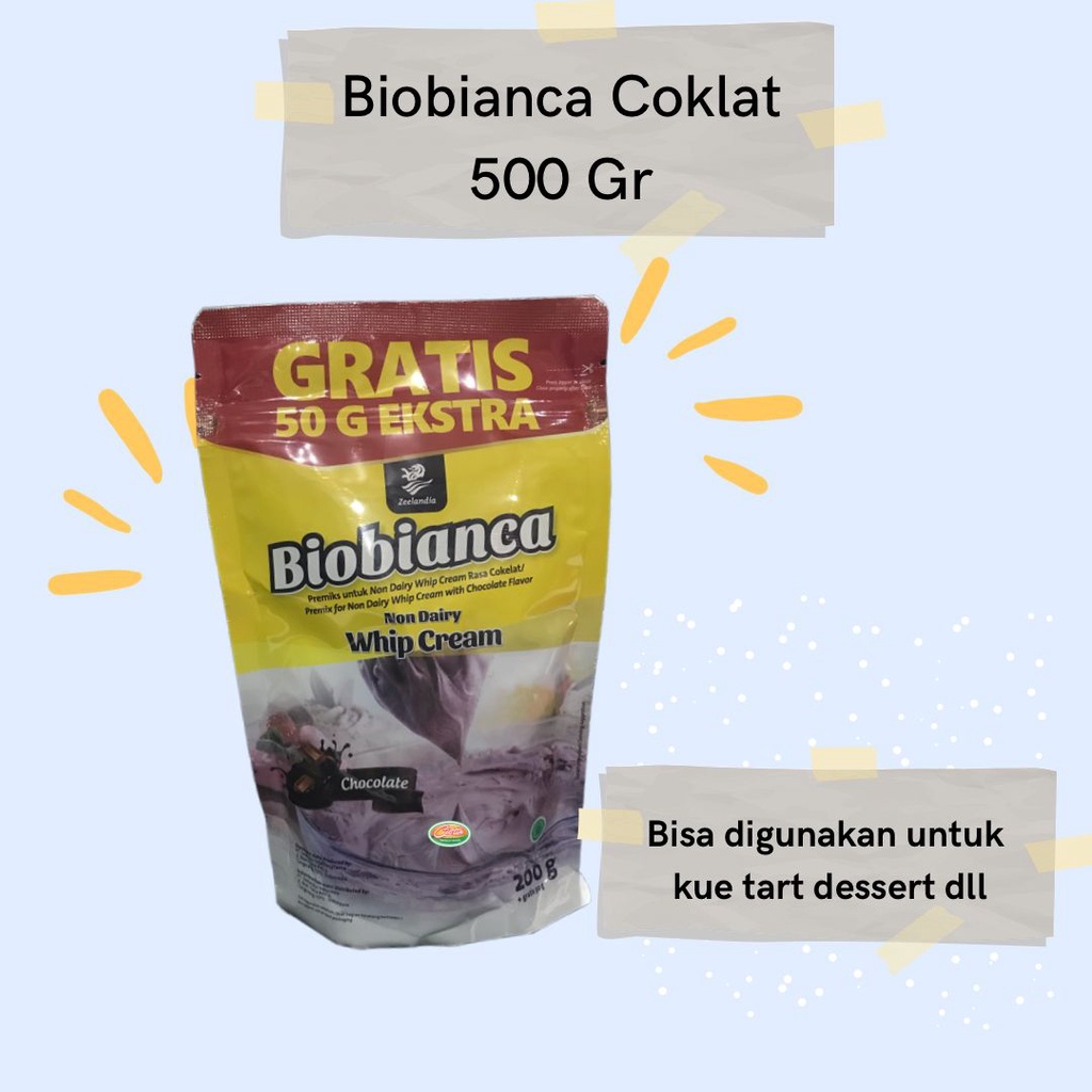 

BIOBIANCA WHIP CREAM CHOCOLATE 200G (PREMIKS WHIP CREAM)