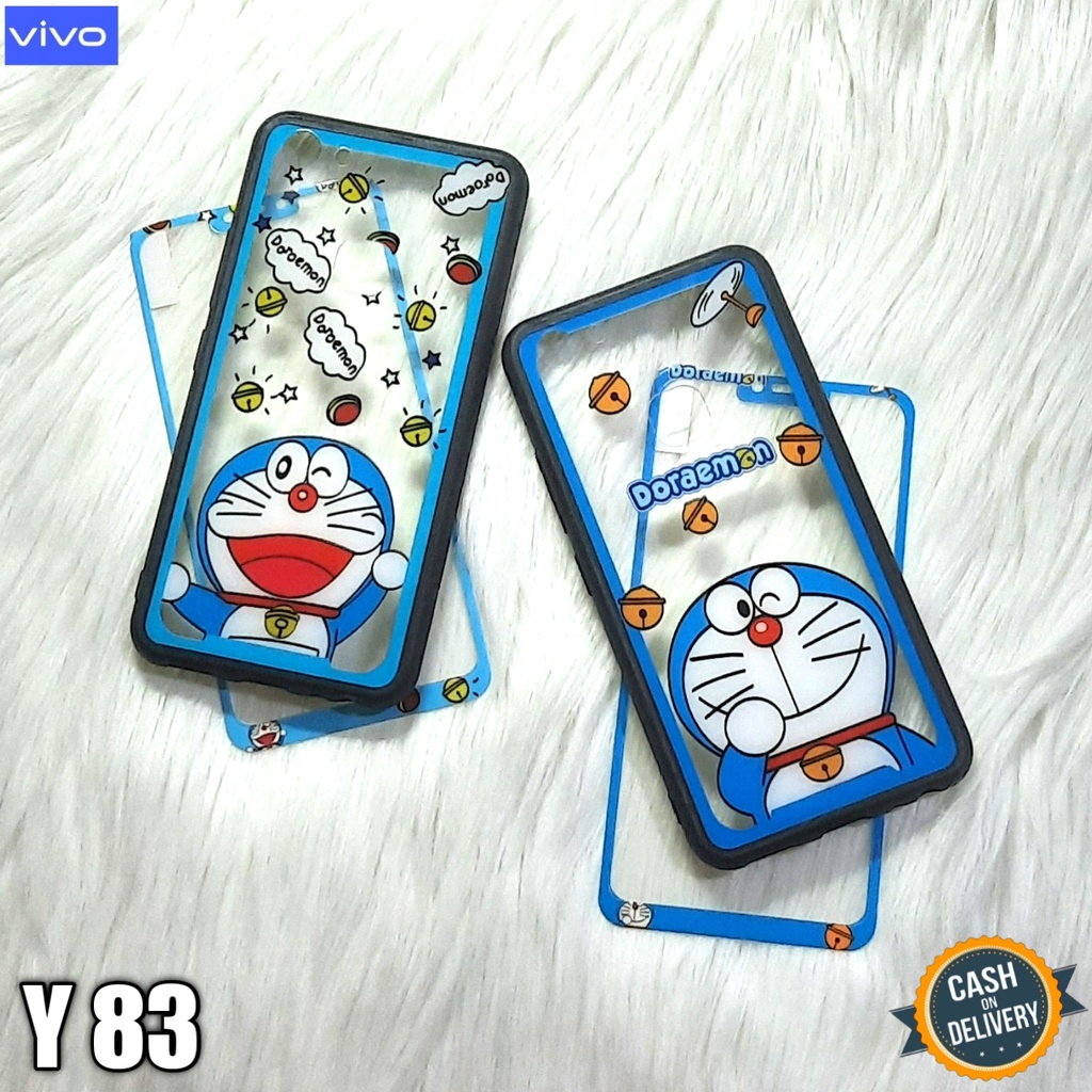 Casing Vivo Y83 Case Transparant Motif+Tempered Glass