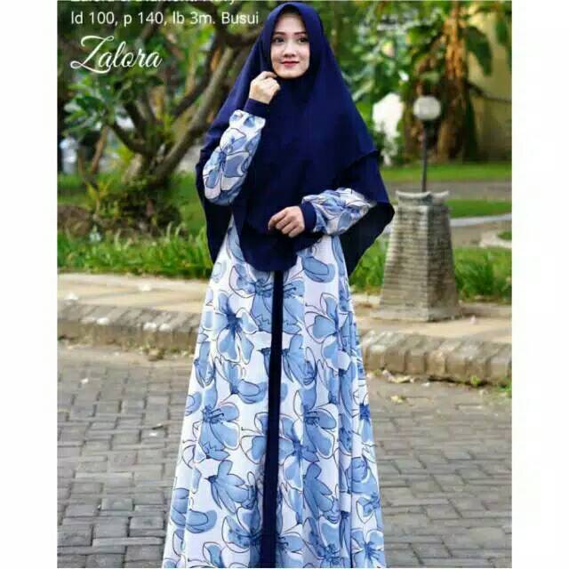 Akifa Gamis Syari set khimar Klok bawah Original