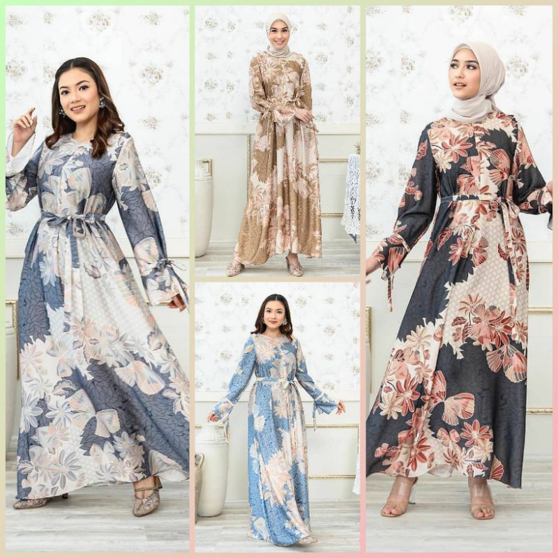 Gamis Silk Dior Dress Dior Silky Elegant