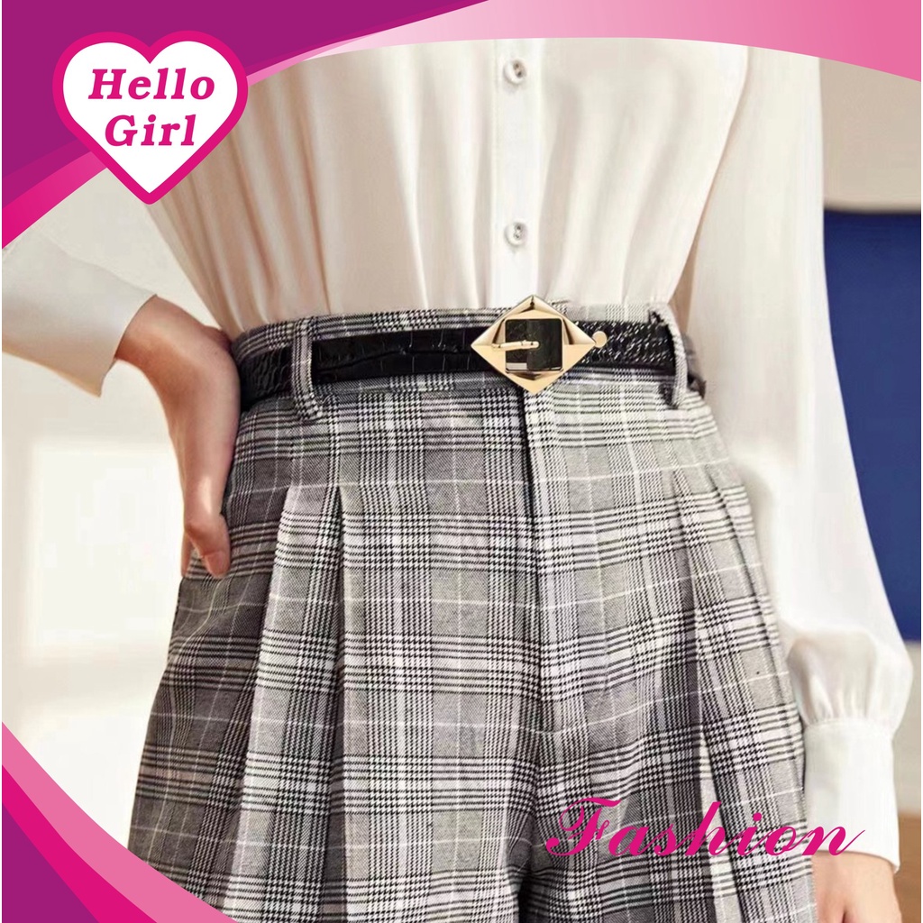 (Hello Girl) YD5 Ikat Pinggang Wanita Kulit Gaya Korea Import