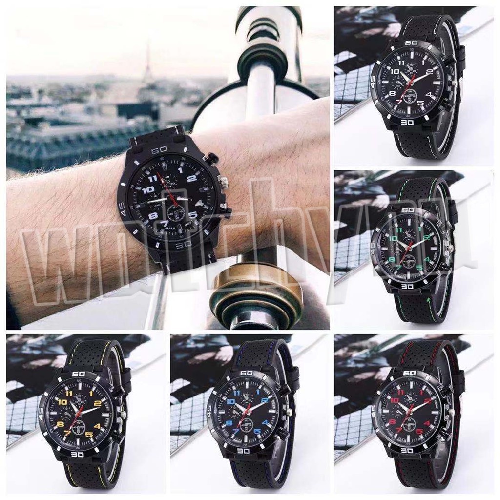 Watchyou Jam Tangan Pria A0129  GT Sport Chrono Grand Touring Korea Fashion Quartz Silikon Rubber Analog Watches